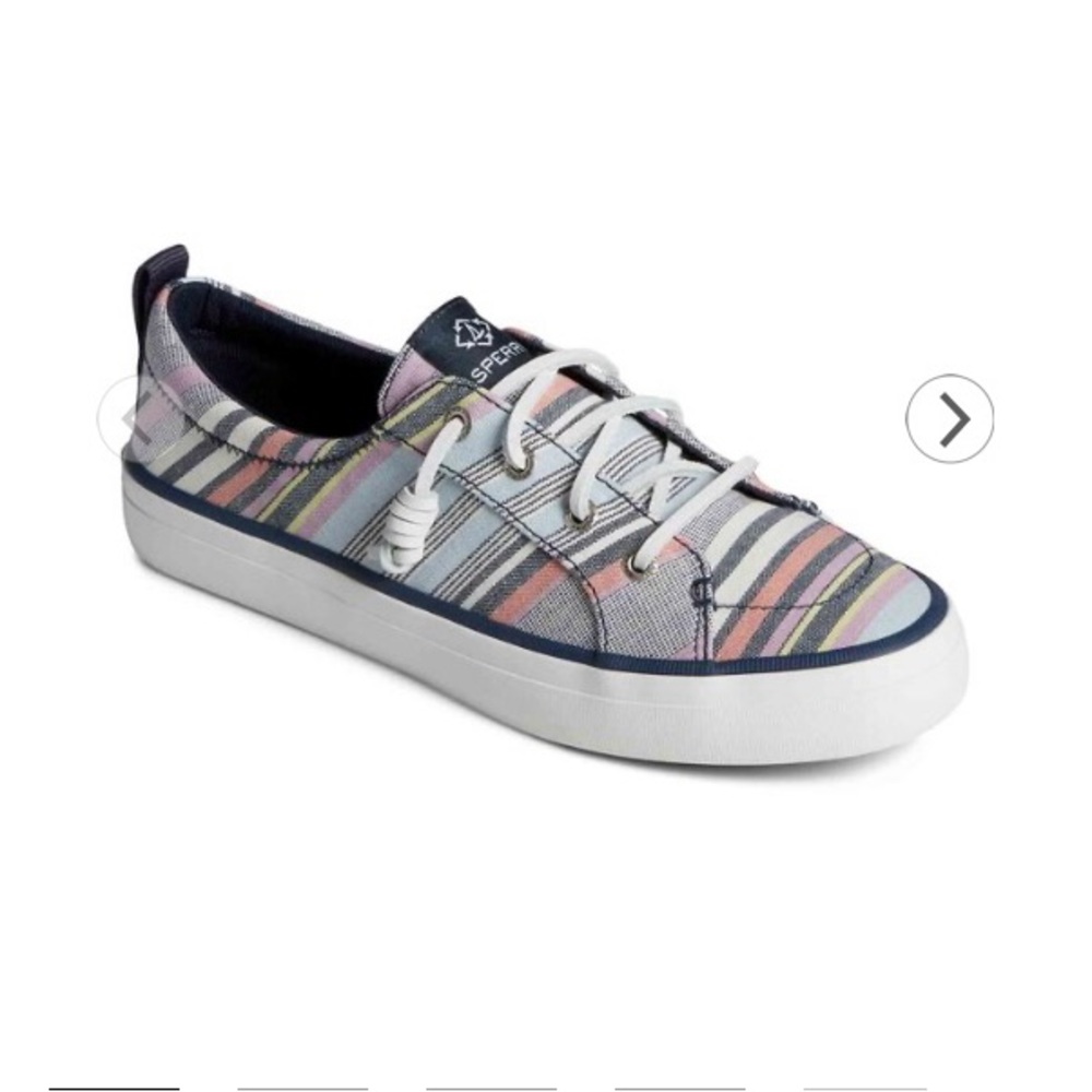 Sperry Top Sider Crest Vibe Seacycled navy multicolored striped Sneakers 8.5
